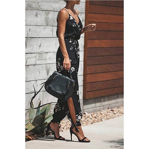 Pants - Maddie Floral Slit Jumpsuit